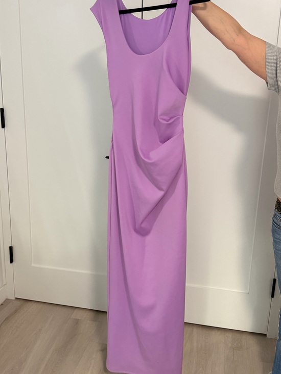 Black Halo Dresses & Skirts - Black Halo Lilac Scoop-Neck Draped Maxi Dress